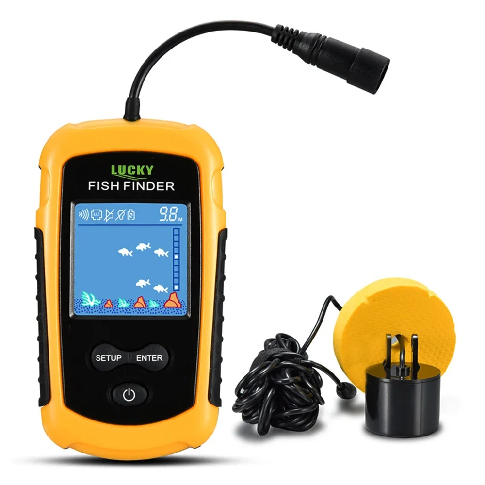 Fishing Gps - Lucky LCD-Farbbildschirm, tragbar, kabelgebunden, Fischfinder, 100