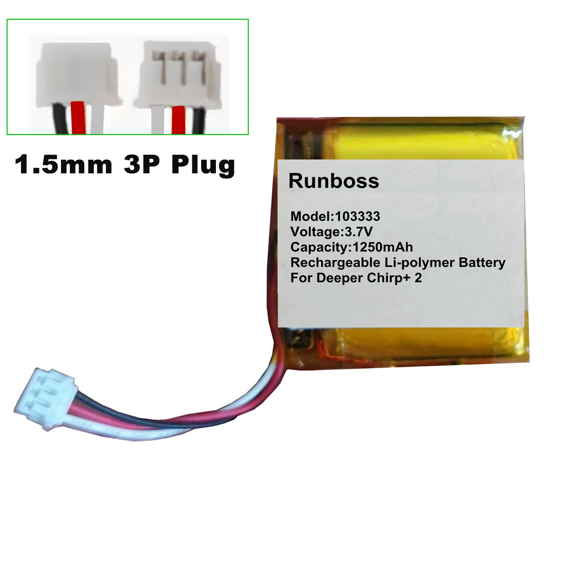 Fish Finder Gps - Neue 3,7 V 1250 mAh Batterie