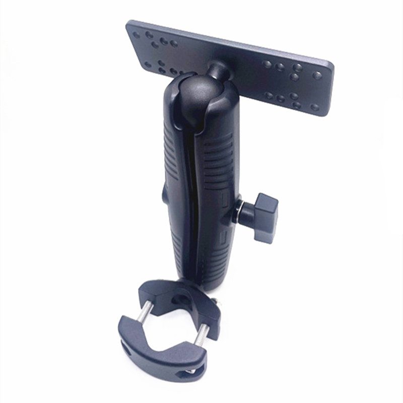 Fish Finder Mount - 1,5-Zoll-Rohrschelle mit Gummiballbasis und doppeltem Sockelarm