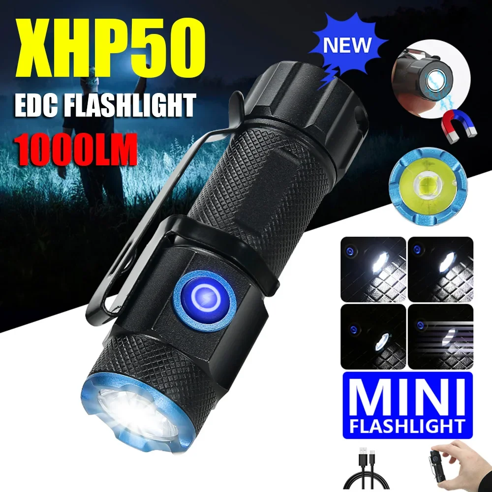 Fish Finder Battery - 20W Superhelle P50 LED-Taschenlampe Mini Wiederaufladbar